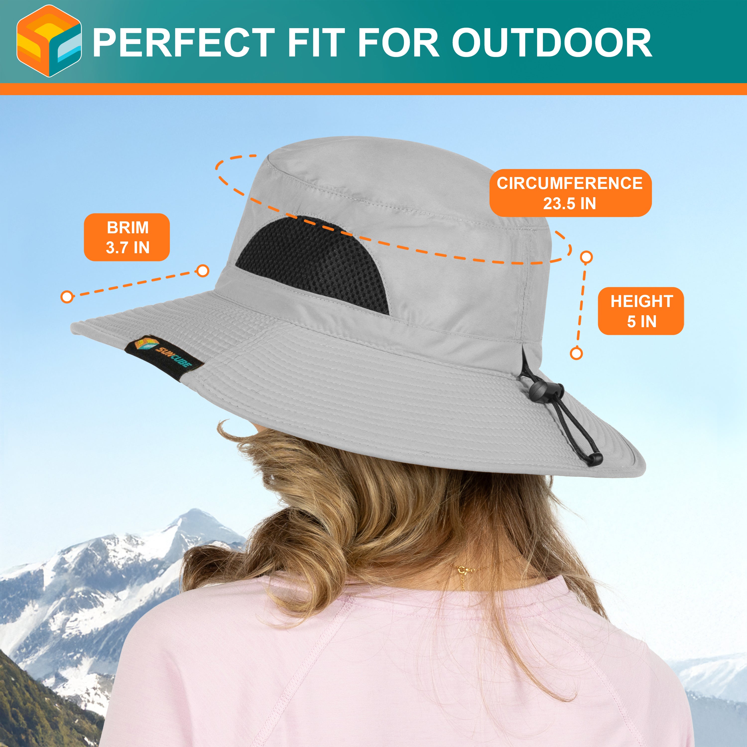Unisex Wide Brim Sun Hat with Side Vent