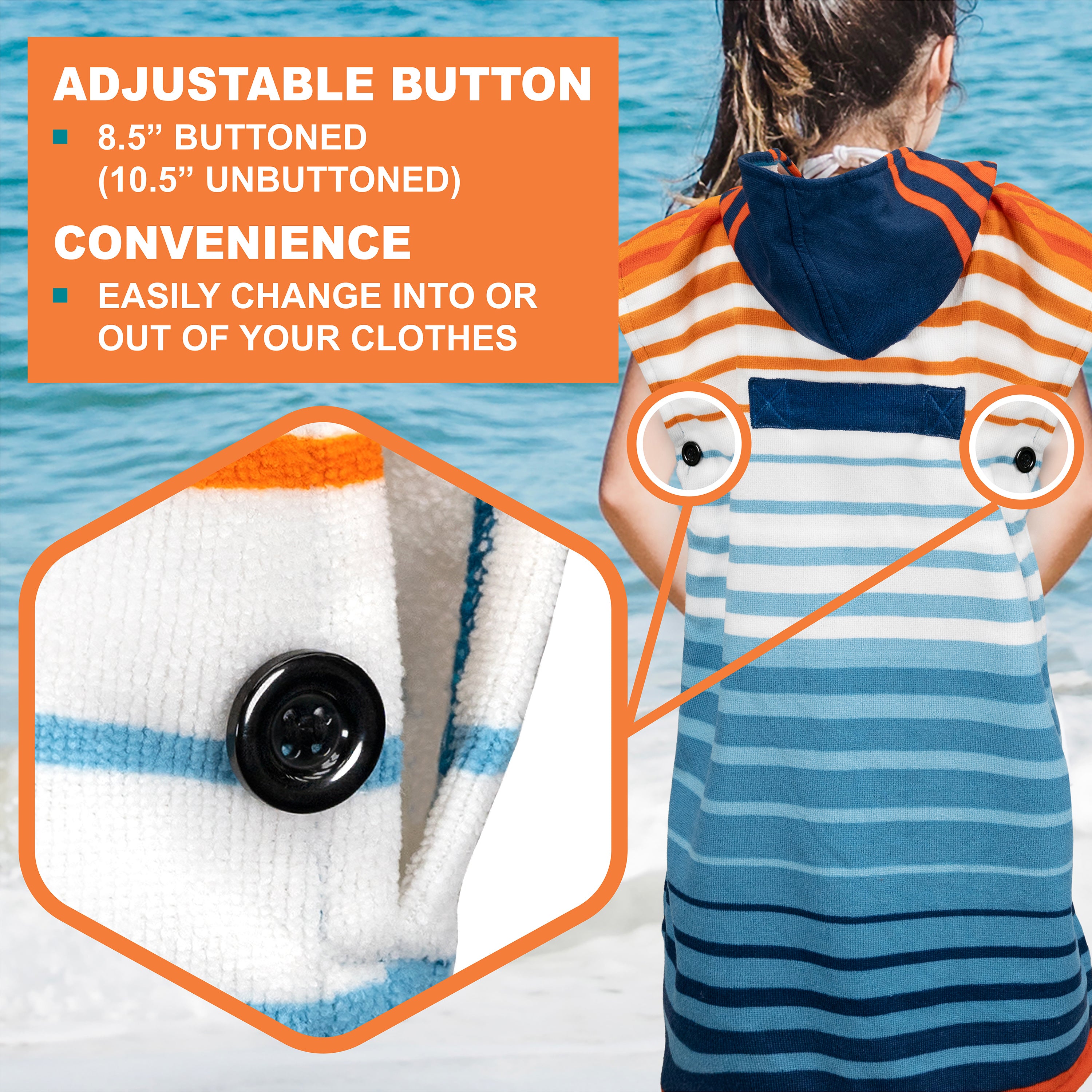 Surf Poncho Changing Robe with Hood - Kids / Teen