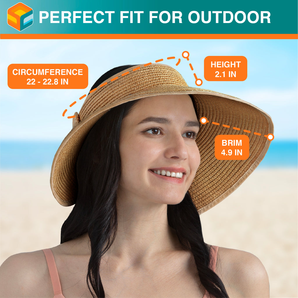 Women Wide Brim Sun Visor Hat