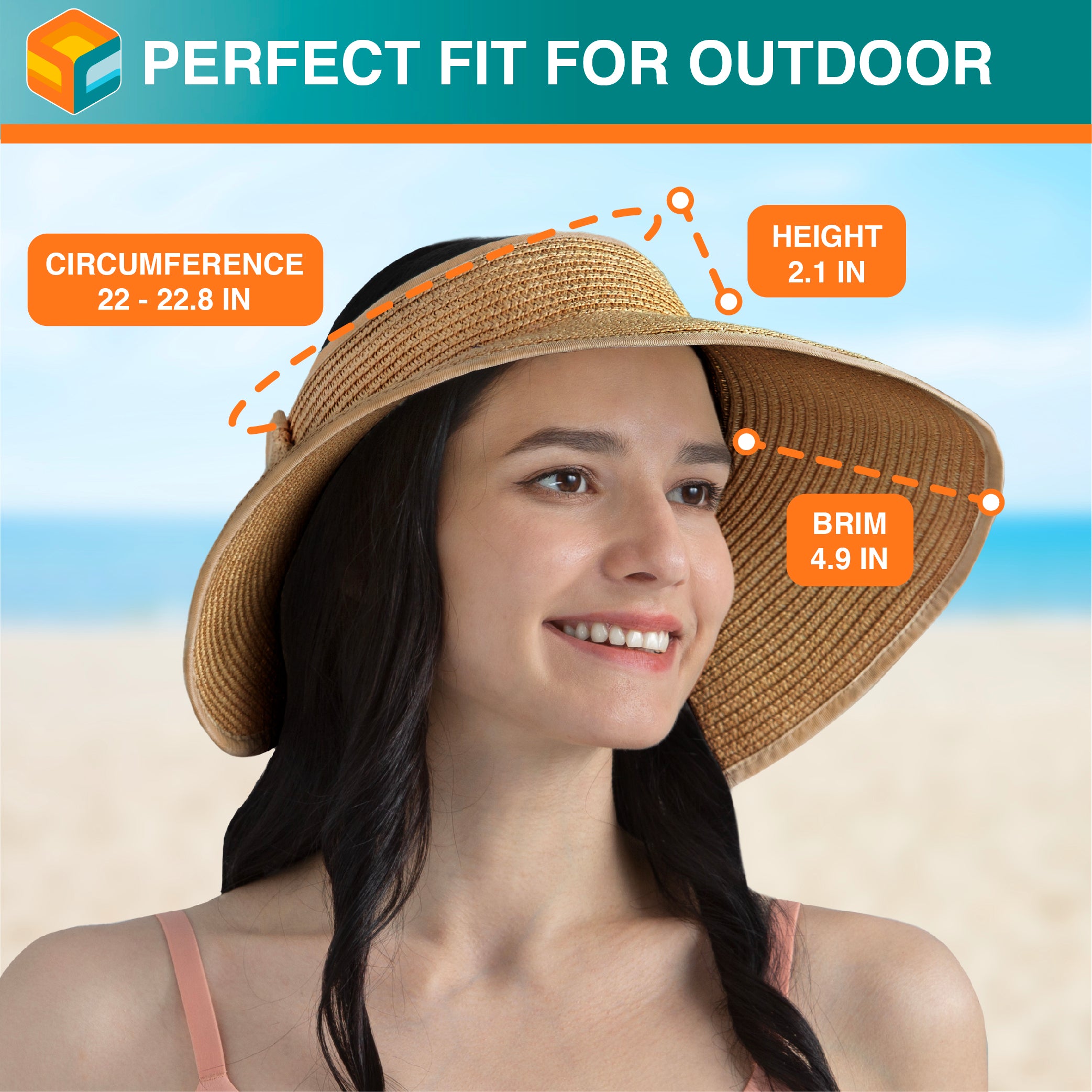 Women Wide Brim Sun Visor Hat