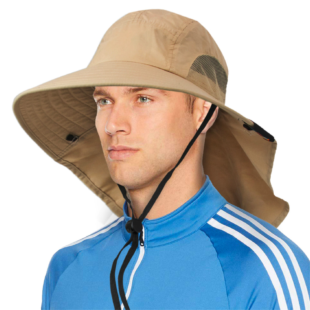 Unisex Wide Brim Sun Hat with Neck Cover